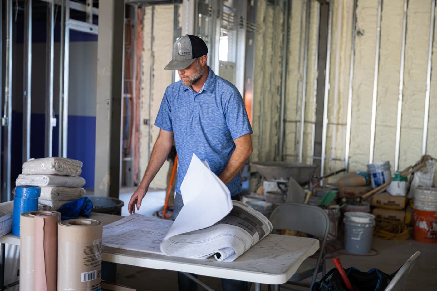 FulcrumPoint operator reviewing project plans