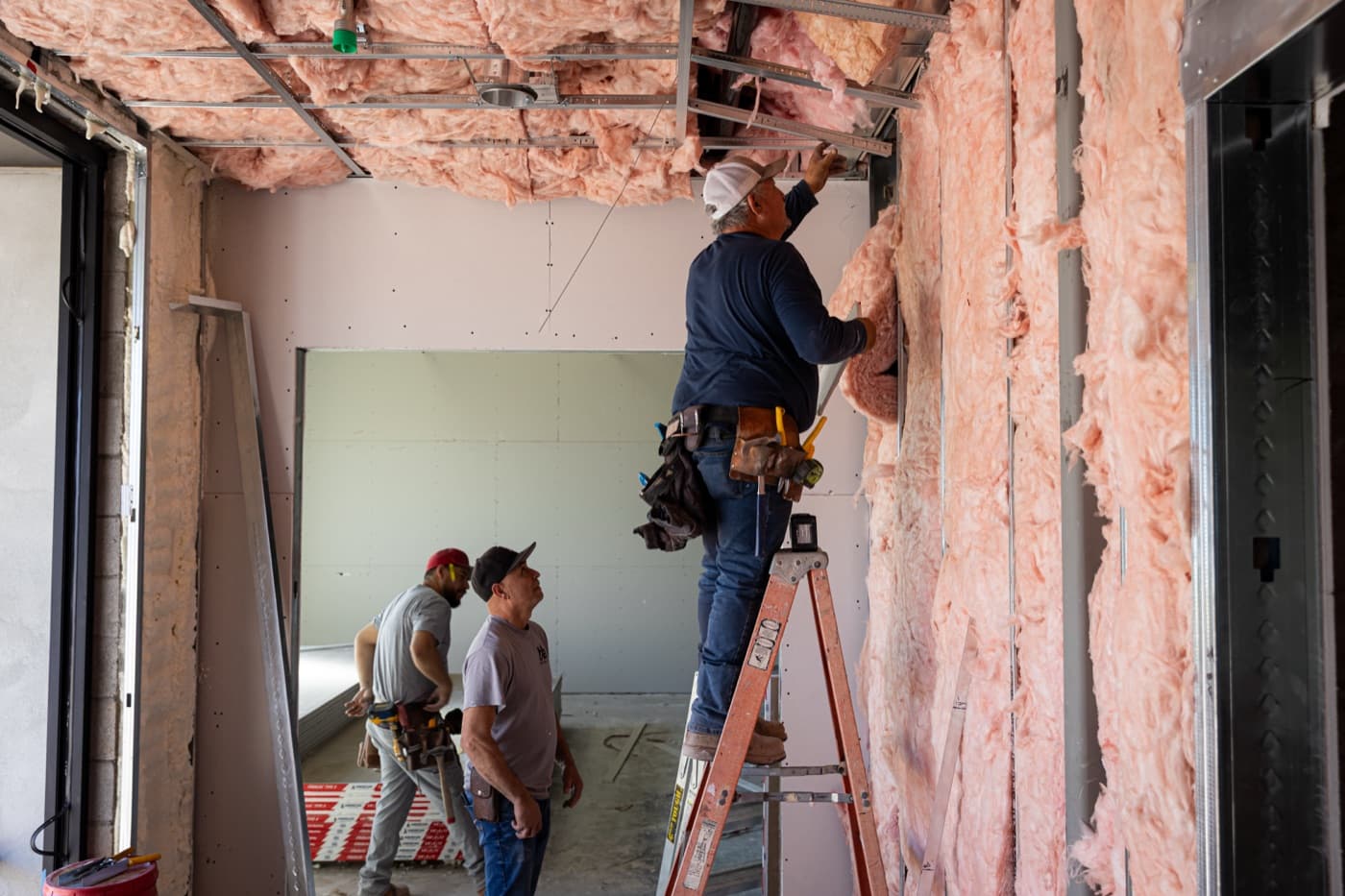 FulcrumPoint team working on commercial construction site